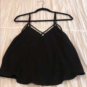 black tank top with crossover